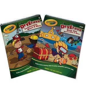 Set of 2 Crayola Dry Erase Activity Books - PreK & K